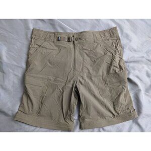 Rei Coop Shorts Beige Nylon Spandex  Cargo Active Outdoor Mens Size 36 Slim